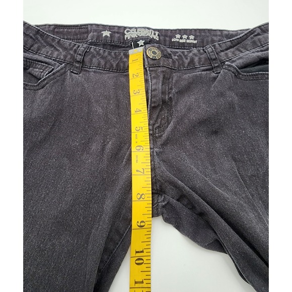 Celebrity Pink Jeans Low Rise Skinny Juniors Faded Black Distressed Size 11 - Picture 6 of 11